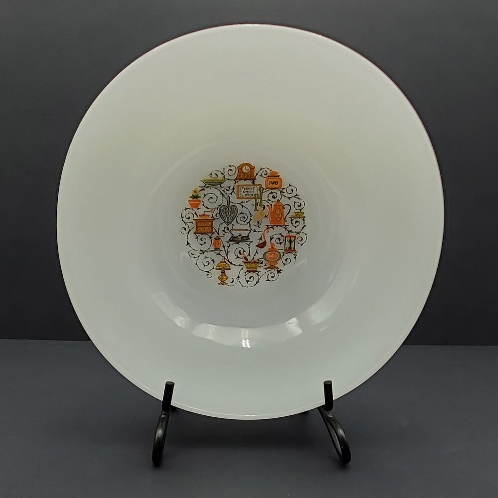 Anchor Hocking Homestead Vegetable Serving Bowl Home Sweet Home Round Bowl